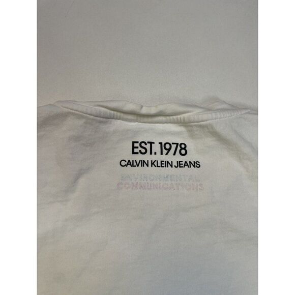 Calvin Klein Jeans Environmental Communications T-shirt Men XL White - Picture 6 of 8